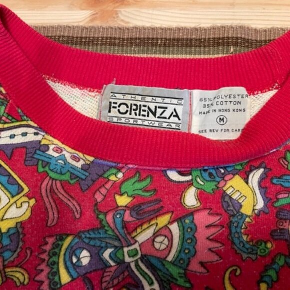 Athentic Forenza red sweathshirt with primitive design M, 70s, good condition - Picture 3 of 5